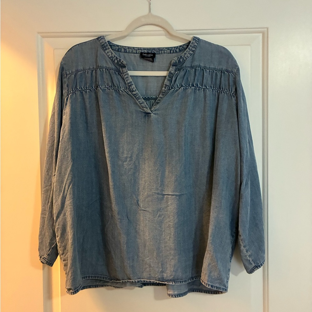Women's Blue Denim Top